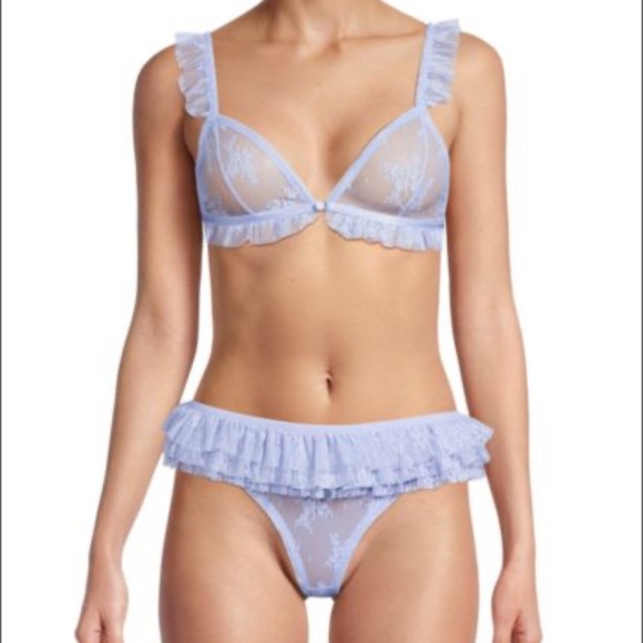 Free People Feeling Frilly Lace Ruffle Bra Size Small - Picture 1 of 3
